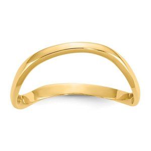 14k Gold Thumb Ring, Wave Design